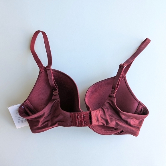 Auden Icon Full Coverage Underwire Convertible Tshirt Bra RacerBack Plum- sz 32B - Picture 2 of 7
